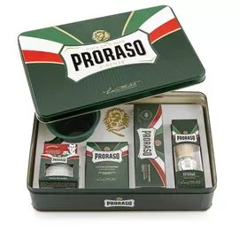 Set de barbierit profesional PRORASO Refreshing, in cutie metalica