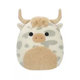 Jucarie de plus Squishmallows Vacuta cu pete gri - Borsa, 19cm