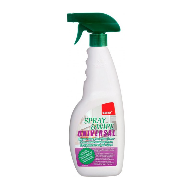 Универсальный чистящий спрей 750 мл 305372. Spray&wipe Universal. Средство для общей уборки Сано. Универсальное чистящее средство Sano. Средство для любых поверхностей