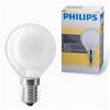 Bec incandescent PHILIPS P45 Stand, Baza lampii E14, 60W, glob, transparent-mat, lumina calda