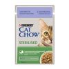 Hrana umeda pentru pisici CAT CHOW STERILISED (miel,mazare), 85 gr