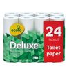 Туалетная бумага ECOLO Deluxe, 3-слойная, белая, 24 рулона