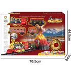 Set tren cu cale ferata Vulcan, 3 vagoane, sunete, lumini, 3 efecte fum, acumulator, ZJA346664