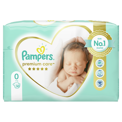 Подгузники для детей PAMPERS Premium Care New Baby №0, 0-3 кг, 30 шт
