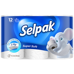 Туалетная бумага SELPAK 3 слоя 12 рулонов