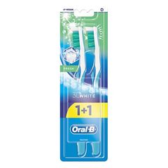 Зубная щетка ORAL-B 3D White Fresh, 40 средняя, 1+1 шт