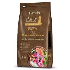 Mancare uscata pentru caini FITMIN Dog Purity Rice Puppy Lamb&Salmon 2 kg