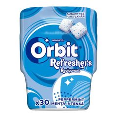 Жевательные резинки ORBIT Refresher Peppermint bottle, 67г, 30шт