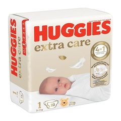 Scutece pentru copii HUGGIES Extra Care №1, 2-5 kg, 22 buc.