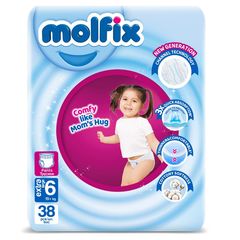 Chilotei pentru copii MOLFIX №6 3D, Extra Large, 15+kg, 38 buc