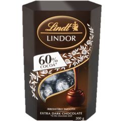 Шоколад LINDT Lindor, черный 60%, 200 г