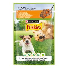 Консерва для собак FRISKIES Adult (курица,морков), 100 гр