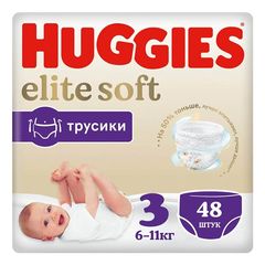 Подгузники-трусики HUGGIES Elite Soft Pants Mega 3, 6-11 кг, 48шт.