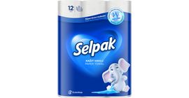 Бумажные полотенца SELPAK 3 слоя 12 рулонов