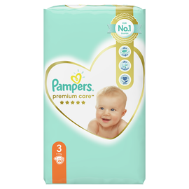 Scutece pentru copii PAMPERS Premium Care Midi №3, 60 buc