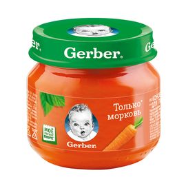 Овощное пюре Gerber® Только морковь 80 г