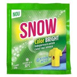 Solutie pentru indepartarea petelor SNOW COLOR BRIGHT, uscat, pentru tesaturi colorate, 120 g