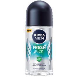Antiperspirant roll-on NIVEA Deo Fresh Kick, pentru barbati, 50 ml