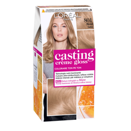 Vopsea pentru par L'OREAL Casting Creme Gloss, 801 Blond Satin, 180 ml