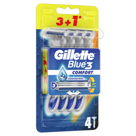 Станки GILLETTE  BLUE 3 одноразовые, 3 лезвия, 4 шт
