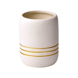 Стакан для зубных щeток Golden Stripes, белый, керамика