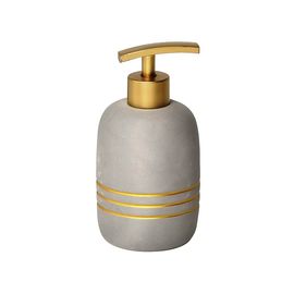 Dozator pentru sapun lichid Golden Stripes, gri, ceramica, 400 ml