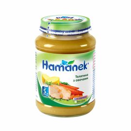 Пюре HAMANEK, телятина с овощами, 190 г