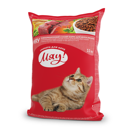 Hrana uscata МЯУ! cu carne si legume, pentru pisici de la 1 an pana la 6 ani, 11 kg