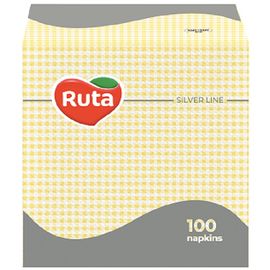 Салфетки кухонные RUTA, 1 слой, желтые, 100 шт