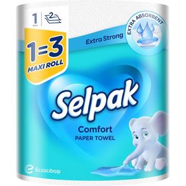 Бумажные полотенца SELPAK Comfort Mega Roll 2 слоя 1 рулон
