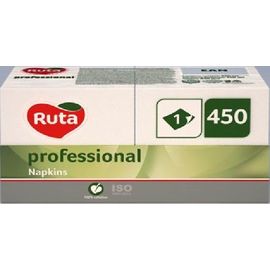 Салфетки RUTA Professional, 1 слой, белые, 450 шт