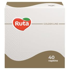 Салфетки кухонные RUTA Люкс, 2 слоя, белые, 40 шт