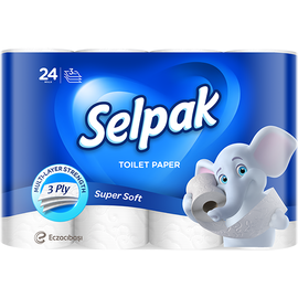 Туалетная бумага SELPAK 3 слоя 24 рулона