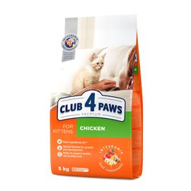 Корм сухой CLUB 4 PAWS Премиум с курицей для котят до 1 года 5 кг