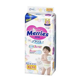 Scutece pentru copii MERRIES Scutece Size XL, 12-20 kg, 44 buc