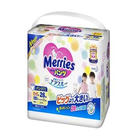 Трусики для детей MERRIES Size XXL 15-28 кг, 26 шт
