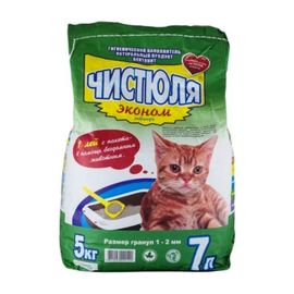 Asternut igienic ЧИСТЮЛЯ Econom pentru pisici 1 - 2 mm, 5 kg