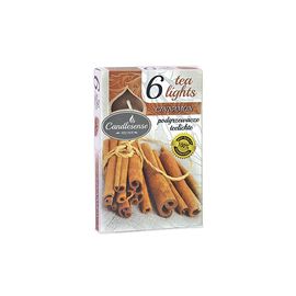 Свечи чайные ароматизированные Корица 3.8 см 4 часа 6 шт