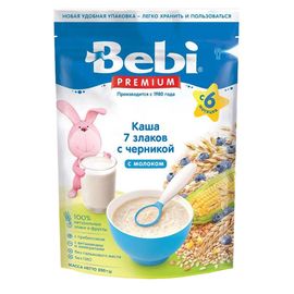 Каша молочная Bebi 7 злаков-черника 200 г