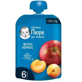 Пюре фруктовое GERBER Junior яблоко и абрикос 150 г