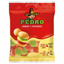Жевательные конфеты PEDRO, бургеры, 80 гр