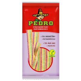 Жевательные конфеты PEDRO, полоски, радуга, 80 гр