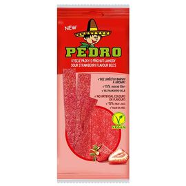 Жевательные конфеты PEDRO, полоски, клубника, 80 гр