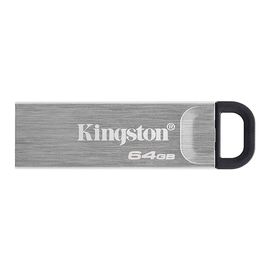 Stick KINGSTON DataTraveler, Kyson argint, carcasa metalica, compacta si usoara, citeste 200 MByte/s, USB3.2, 64GB