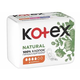 Прокладки гигиенические KOTEX Natural Normal Pads, 4 капли, 8 шт