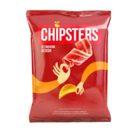 Chipsuri CHIPSTERS Flint, cu gust de bacon, 100 gr