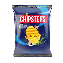Чипсы Flint Chipsters, волнистые, со вкусом сырный соус с луком, 100 г