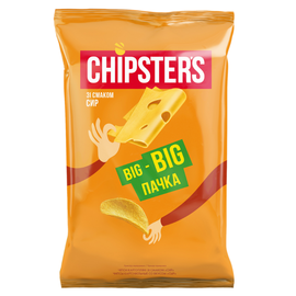 Chipsuri CHIPSTERS Flint, cu gust de cascaval, 160 gr