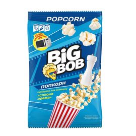 Popcorn  BigBob, pentru cuptorul cu microunde, sarat, 90 g