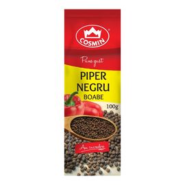 Piper negru boabe COSMIN refill, 100 gr